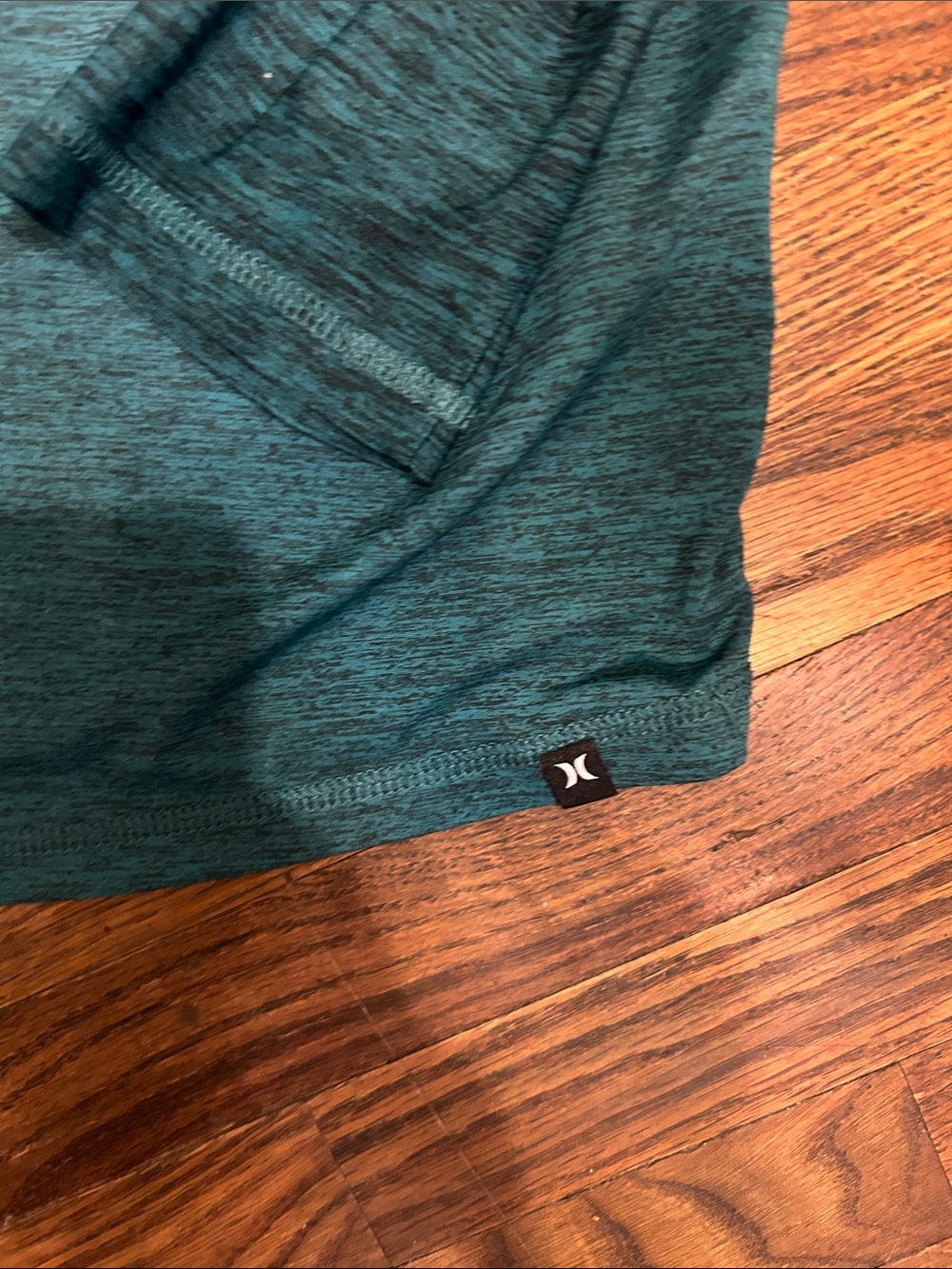 Hurley Men's Long Sleeve Henley in Deep Teal - Picture 6 of 9